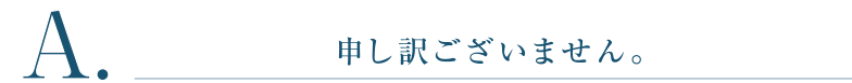 申し訳ございません。